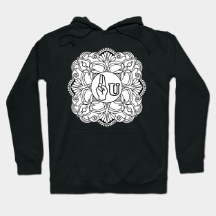 The letter "U" of American Sign Language - Gift Hoodie